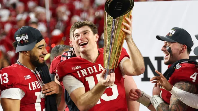 Indiana Hoosiers celebrate national title and Heisman win