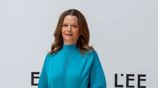 Edeline Lee shows spring/summer 2027 collection at London Fashion Week with Lady Victoria Starmer as model