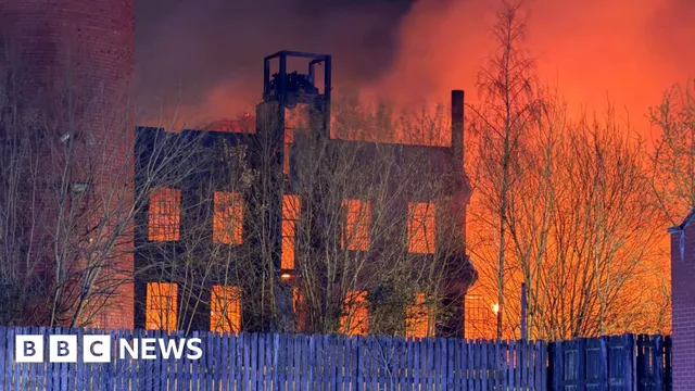 Historic Big Mill engulfed in flames after years of neglect