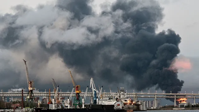Ukrainian drone attack sets fire to Rosneft's Ryazan oil refinery in Russia