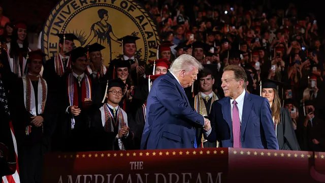 Nick Saban shares humorous White House visit story during graduation speech