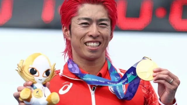 Japan's Takumi Hojo wins first gold medal of 20th Asian Games in men's triathlon