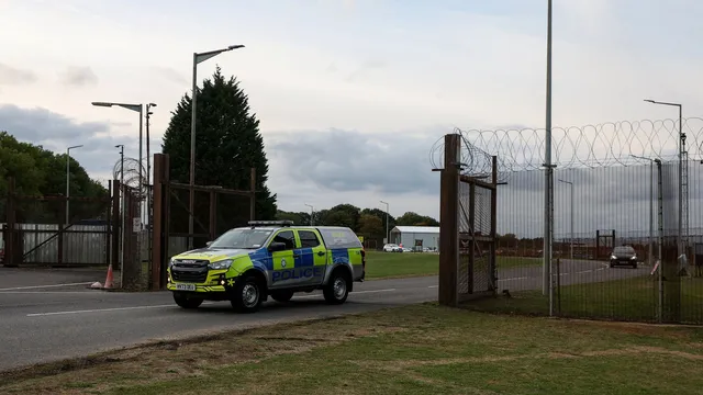 British police arrest two Latvian men for breaching fence at RAF Molesworth in Cambridgeshire