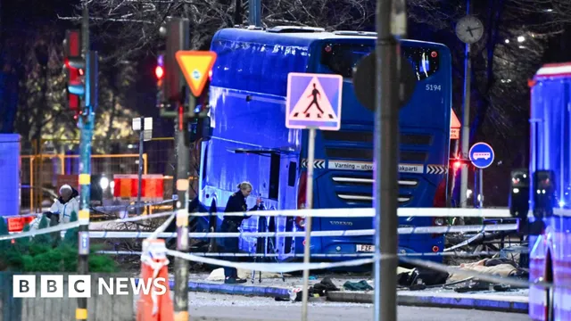 Driver released after deadly bus crash into bus stop in Stockholm
