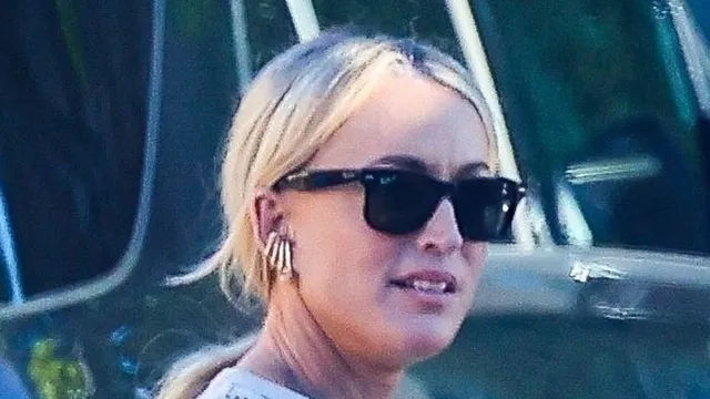 Jackie 'O' Henderson spotted leaving Kyle Sandilands' LA mansion