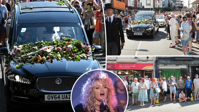 Bonnie Tyler's coffin returns to Wales as fans sing her hit