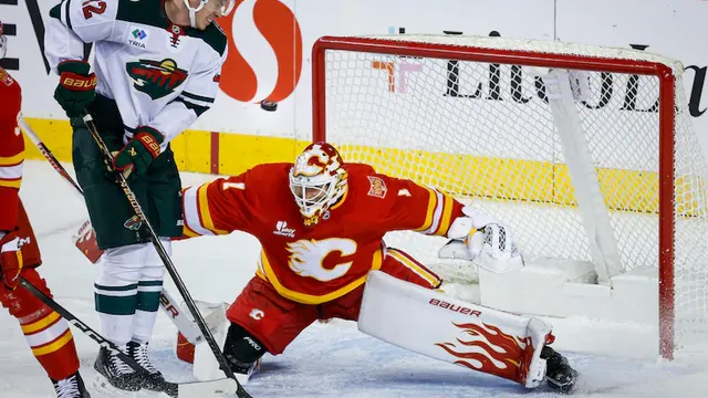 Calgary Flames defeat Minnesota Wild 2-1 with Devin Cooley's 36 saves
