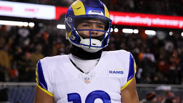 Puka Nacua ridicules Sam Darnold during Super Bowl celebration