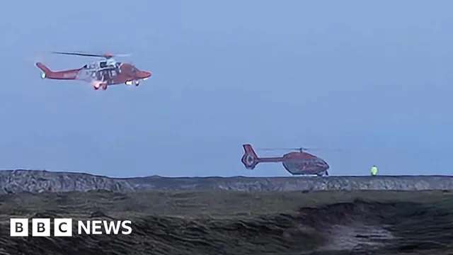 Major rescue launched for three climbers stranded on Pembrokeshire coast