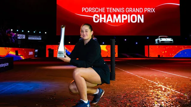Jelena Ostapenko defeats Aryna Sabalenka to claim Porsche Grand Prix title