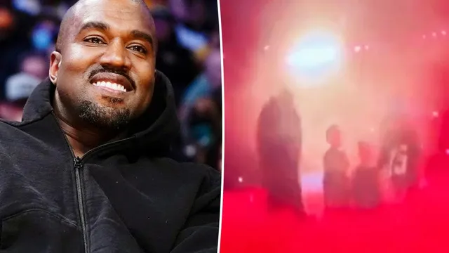 Kanye West performs with kids at Vultures listening party in China