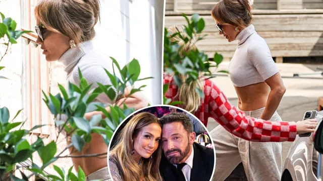 Jennifer Lopez shows off abs at hair salon amid divorce news
