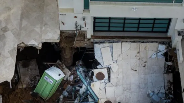 Nicolas Cage's mansion driveway collapses, triggering gas leak