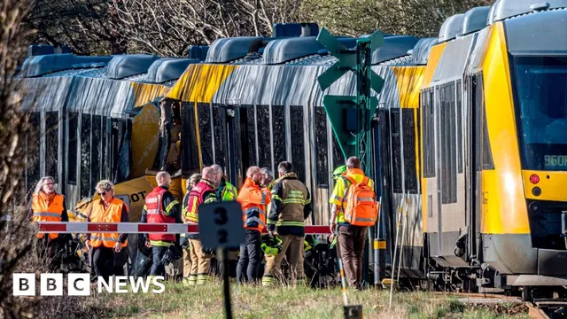 Five critically hurt in Denmark train collision at level crossing