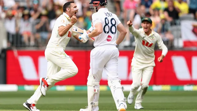 England struggles as Australia takes control in first Ashes Test