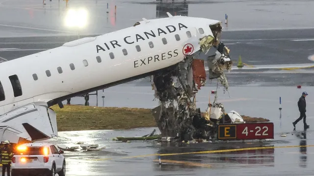 Flight attendant survives horrific crash in New York after being ejected from Air Canada plane