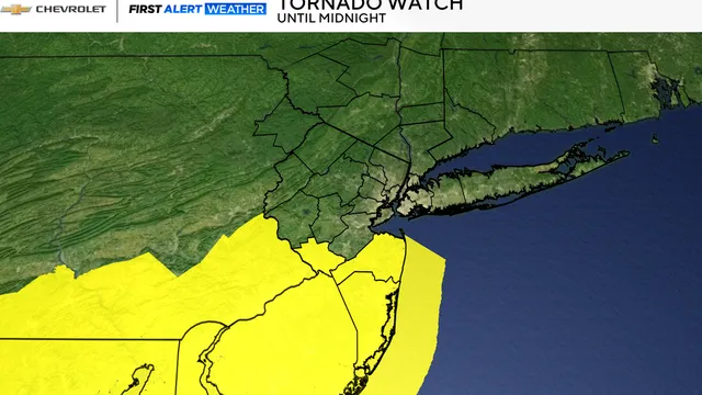 Tornado watch alerts New Jersey as storms approach
