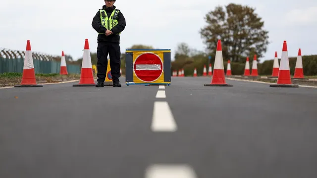British police arrest men on explosives suspicion near US air base in England