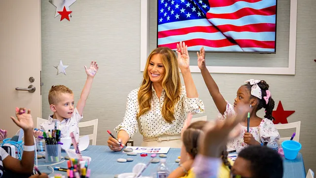 Melania Trump brings joy to young patients at Children's hospital