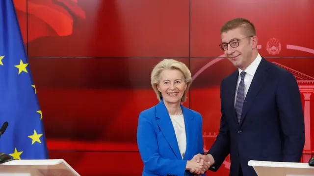 North Macedonia's Prime Minister Mickoski Says EU Meeting Encouraging but Rejects Constitutional Change Demand