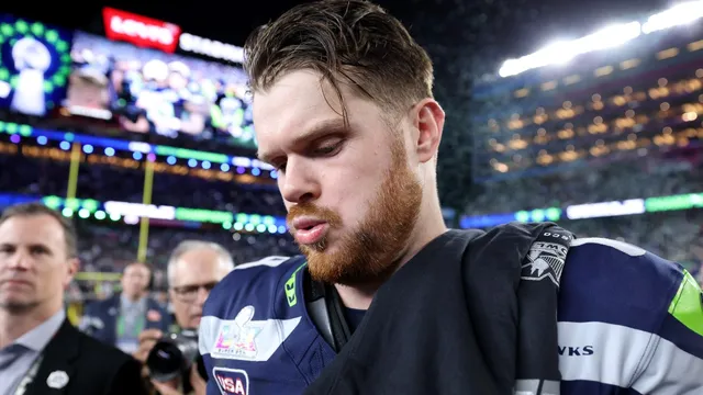 Puka Nacua ridicules Sam Darnold during Super Bowl celebration