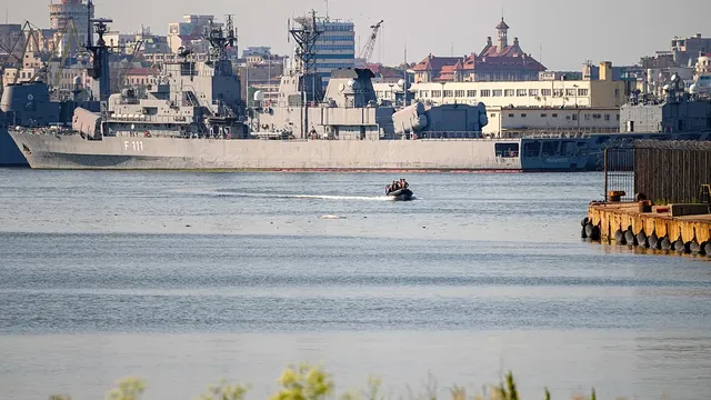 Romanian President Accuses Russia After Drone Sinks Cargo Ship Off Black Sea Coast