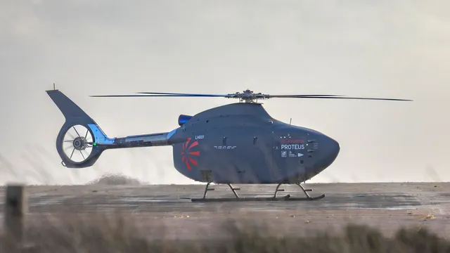 Royal Navy launches historic unmanned helicopter Proteus