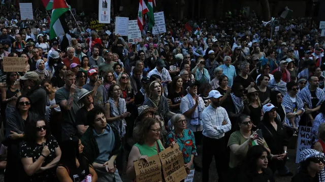 Violence erupts as protests against Israeli president's visit lead to arrests