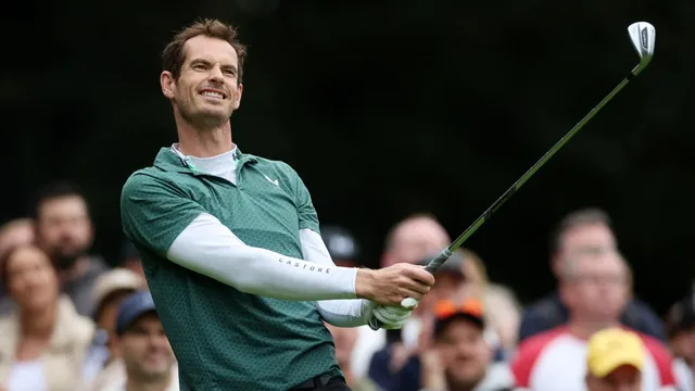 Andy Murray shines at Wentworth pro-am golf event