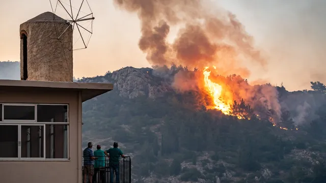 Evacuations ordered as wildfire rages on Chios island