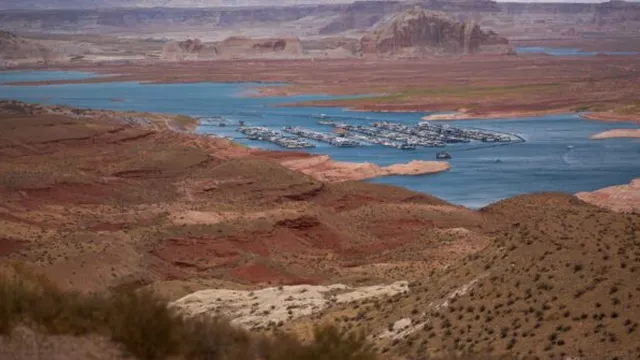 Lake Powell hits record low as drought shrinks Colorado River