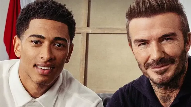 Jude Bellingham meets David Beckham during EA FC 25 shoot
