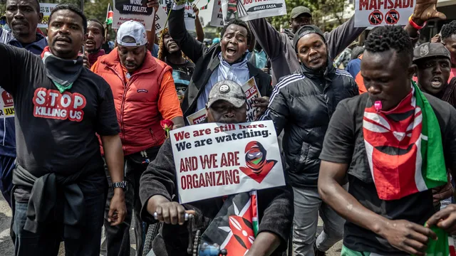 Kenyan police arrest hundreds during protest anniversary