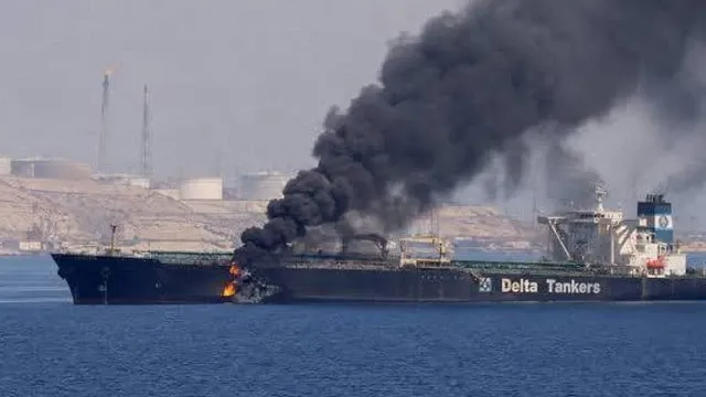 Iran's Revolutionary Guards report three oil tankers caught fire after striking mines in Strait of Hormuz