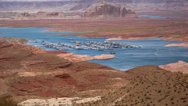 Lake Powell hits record low as drought shrinks Colorado River
