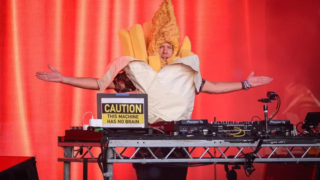Fatboy Slim entertains crowds at Camp Bestival