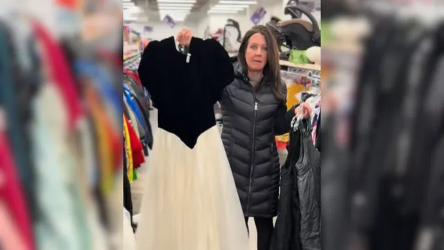 Woman finds nostalgic wedding dress from 1989 at thrift store