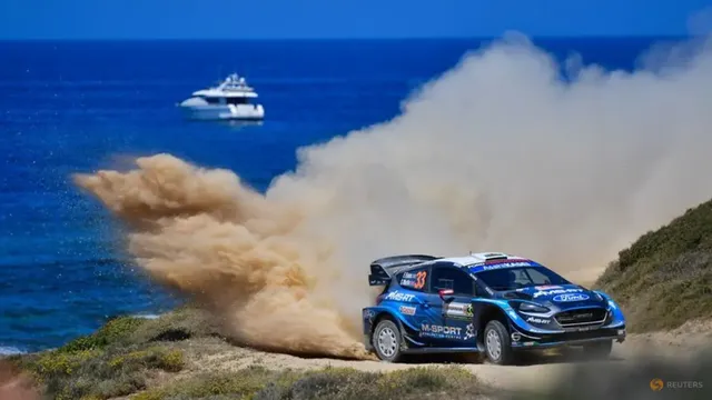 Elfyn Evans trails title rivals after first full day of World Rally Championship finale in Sardinia, Italy