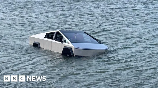 Man arrested for driving Tesla Cybertruck into lake to test wade mode