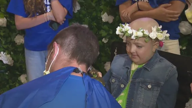 Eli Holstein shows support for transplant patient by shaving his head