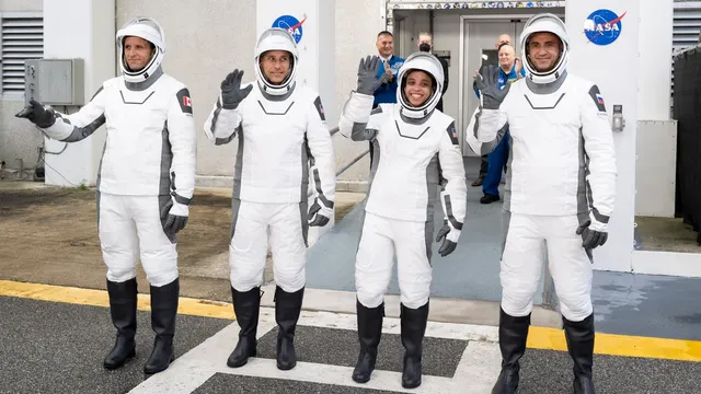 SpaceX launches four astronauts from Florida on quickest-ever trip to International Space Station