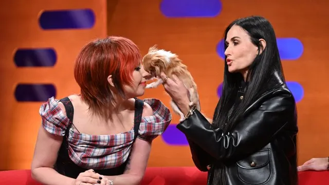 Demi Moore's Dog Pilaf Charms Stars on Graham Norton Show
