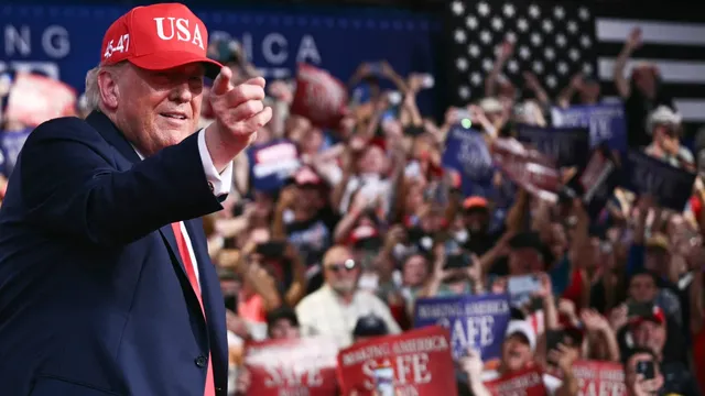 Donald Trump says gas prices were much higher under Joe Biden, but data shows only a slight difference