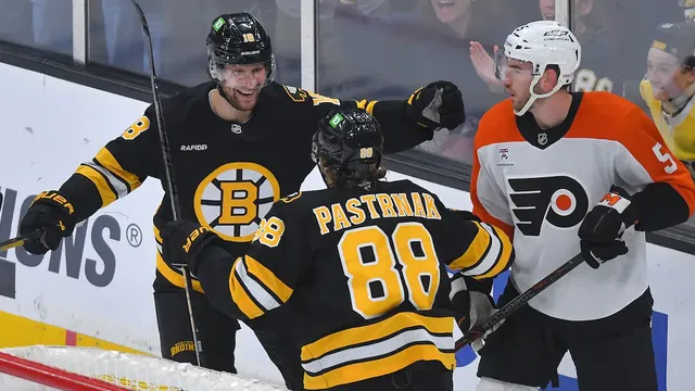 Fraser Minten leads Boston Bruins to 5-1 victory over Philadelphia Flyers