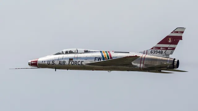 F-100 Super Sabre became the first supersonic U.S. fighter