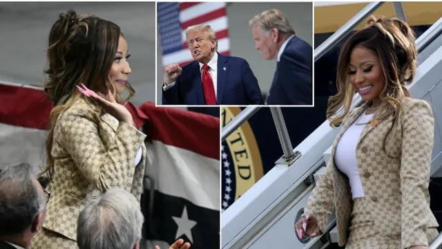 Trump and Nicki Minaj campaign for Mike Rogers at Michigan rally