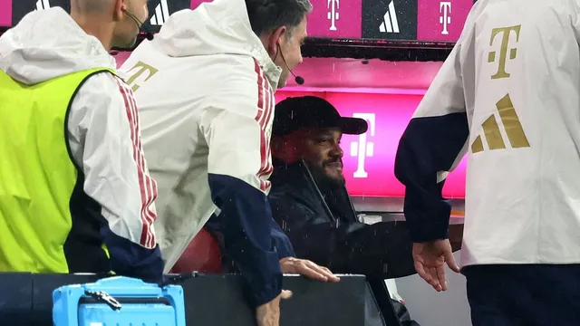 Bayern Munich coach Vincent Kompany watches Bundesliga match from bench due to illness