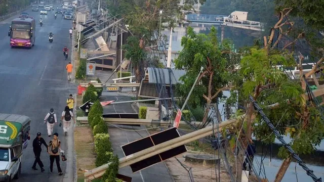 Truck causes massive blackout after hitting power lines in Thailand