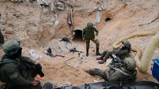 Israel exposes Hamas tunnel to journalists in Gaza