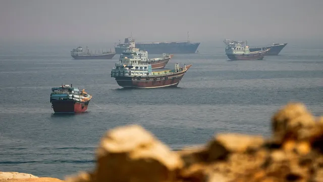 Tanker hit by unknown projectile while entering Strait of Hormuz